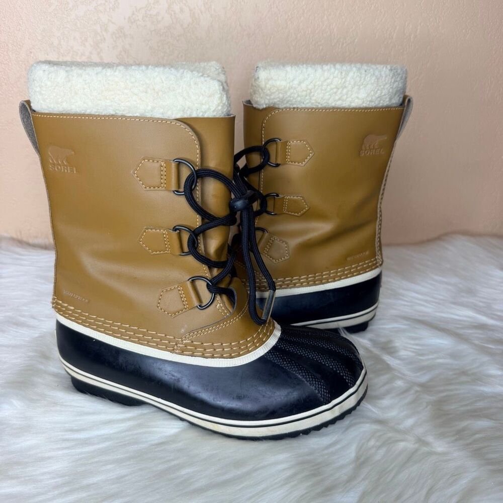 Sorel CARIBOU Youth Waterproof Winter Snow Boots Size 5